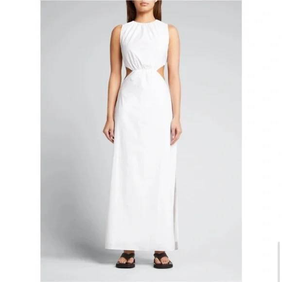 NEW SIR. Anja Cut Out Midi Dress in Chalk White Size 2 Medium Cut Out Maxi Dress - Picture 7 of 12